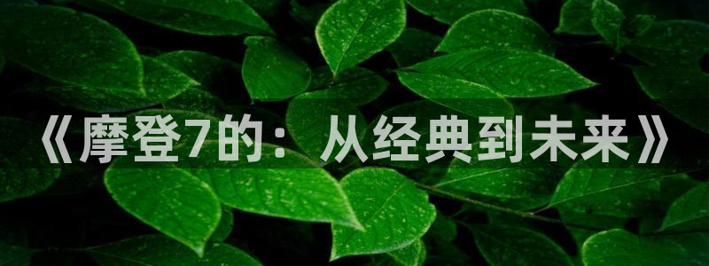 壹号下载安装：《摩登7的：从经典到未来》